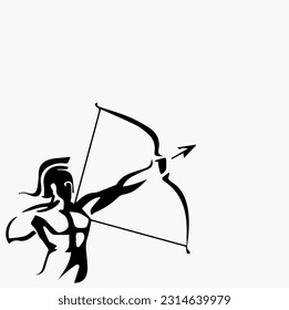 archer sparta, trojan warrior with the arch, warrior archery