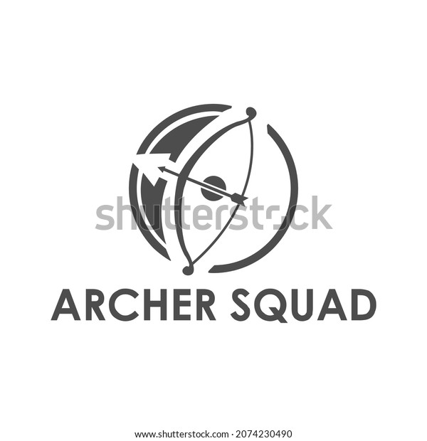 Archer Squad Logo Design Vector Stock Vector (royalty Free) 2074230490 