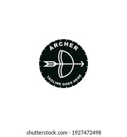 Archer Symbol logo design minimalist