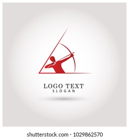 Archer, Target & Bowman Logo. Symbol & Icon Vector Template.