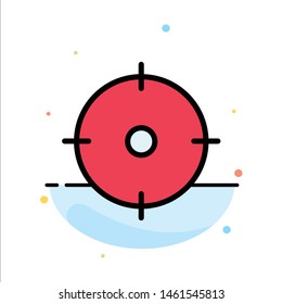 Archer, Target, Goal, Aim Abstract Flat Color Icon Template. Vector Icon Template background