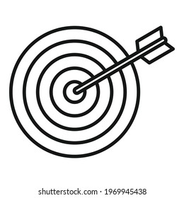 Archer target icon. Outline Archer target vector icon for web design isolated on white background