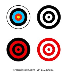 archer target vector in 4 color variants