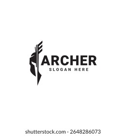 Archer team vintage stamp label emblem logo design. Isolated background