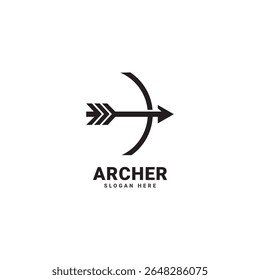 Archer team vintage stamp label emblem logo design. Isolated background