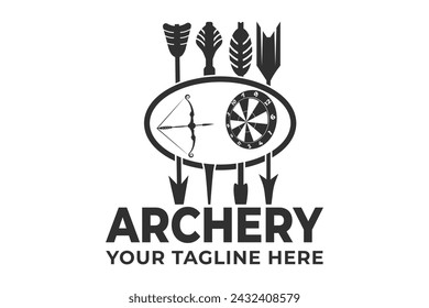 Archer Typography and Logo Design, Modern Archery Logo Elements for Your Brand, Dynamic Archery Theme Typography for Logos, Target the Best with Archery-Inspired Logos, Archery Logo, Bow and Arrow