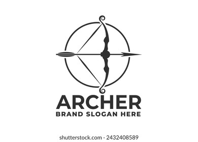 Archer Typography and Logo Design, Modern Archery Logo Elements for Your Brand, Dynamic Archery Theme Typography for Logos, Target the Best with Archery-Inspired Logos, Archery Logo, Bow and Arrow