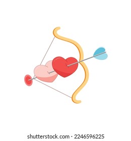 Archer valentine icon bow hearts arrow target sketch