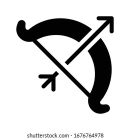 archer vector glyph flat icon 