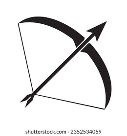Archer vector icon, black on white background