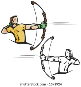 Archer vector illustration.