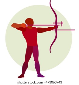 Archer. Vector illustration of bowman