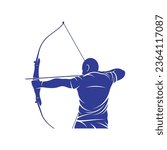 Archer vector illustration design. Archer Silhouette. Archer Sport design template.