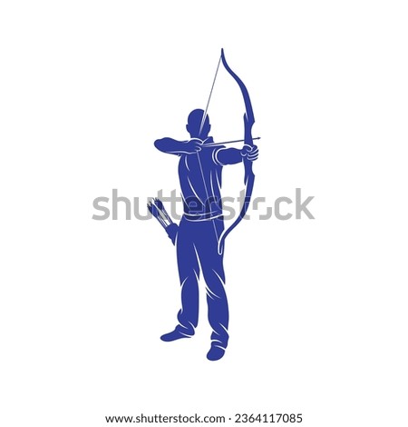 Archer vector illustration design. Archer Silhouette. Archer Sport design template.