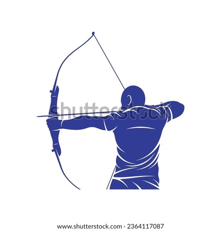 Archer vector illustration design. Archer Silhouette. Archer Sport design template.