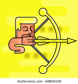 Archer vector illustration icon.