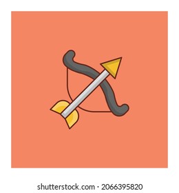 archer Vector illustration on a transparent background. Premium quality symbols.Vector line flat color icon for concept and graphic design.