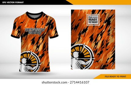 archer vector illustration set: vintage tiger soccer ball t-shirt design concept art banner symbol