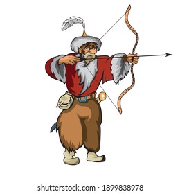 Archer Warrior Character Vector Illustrator