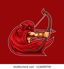 An Archer warrior mascot logo