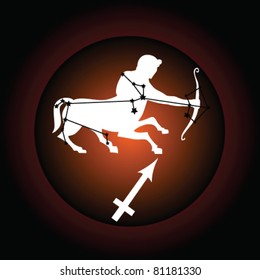 Archer zodiac sign vector