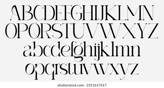 Archere is alphabet typography serif font