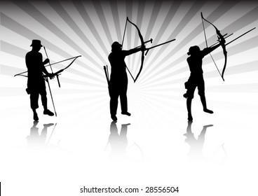 Archers in action