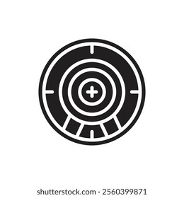 Archery Aim Filled Icon Vetor Illustration