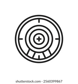 Archery Aim Outline Icon Vetor Illustration