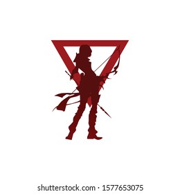 Archery and anime logo design