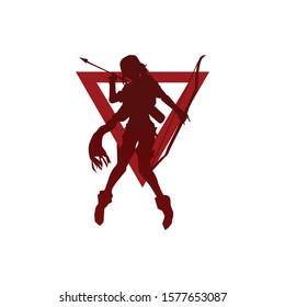 Archery and anime logo design