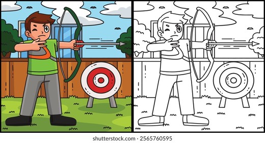 Archery Archer Shooting Arrow Illustration