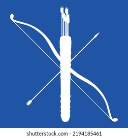 Archery Arrow Arc Modern Premium Designer Blue Vector