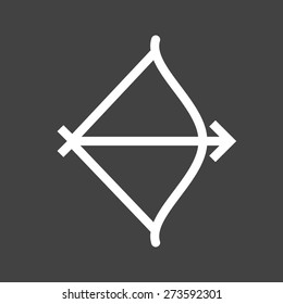 Archery, arrow, bow, shoot icon vector image. Can also be used for sports, fitness, recreation. Suitable for web apps, mobile apps and print media.
