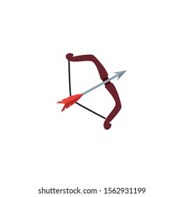 arcos flecha arco arma anticuado diseño plano medieval ilustración vectorial