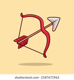 Archery Arrow Cartoon Vector Icon Illustration. Sport Object Icon Concept Isolated Premium Vector. Flat Cartoon Style
