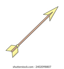 Bogenpfeil-Symbol-Vektorgrafik auf trendigem Design