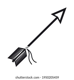 archery arrow on white background