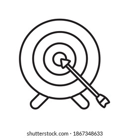 Archery Arrow and Target Sports Line Icon