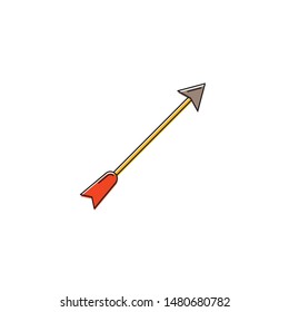 Archery arrow vector icon symbol isolated on white background