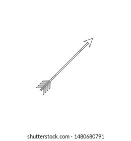 Archery arrow vector icon symbol isolated on white background