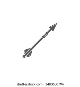 Archery arrow vector icon symbol isolated on white background