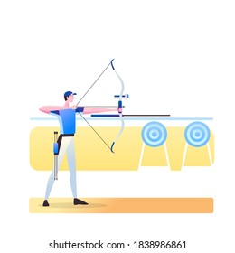 archery athlete vector illustration flat style design
