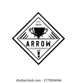 Archery badge and logo design template