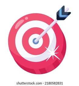 Archery board  flat icon design 