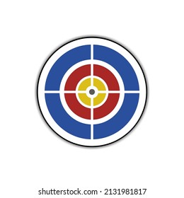 Icono del tablero de tiro con arco. Plano y sin costuras. Ilustración de símbolo