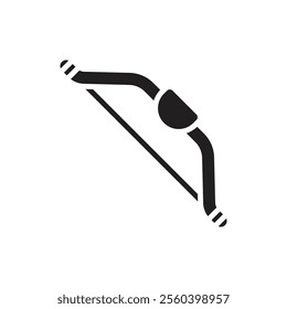 Archery Bow Filled Icon Vetor Illustration