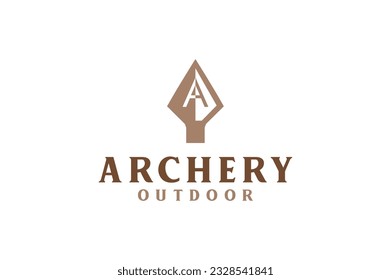 Logo-Design-Bogenschütze für Bogenschützen Symbol für indische Jagd im Freien