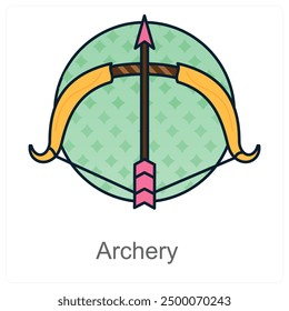 Archery and bow icon concept