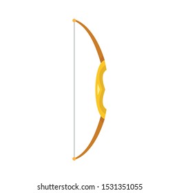 Archery bow icon. Flat illustration of archery bow vector icon for web design